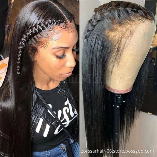 Wholesale frontal wig raw virgin cuticle aligned hair lace wig vendors 100% human hair hd perruque full lace wigs with baby hair